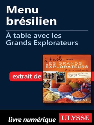 cover image of Menu brésilien--À table avec les Grands Explorateurs